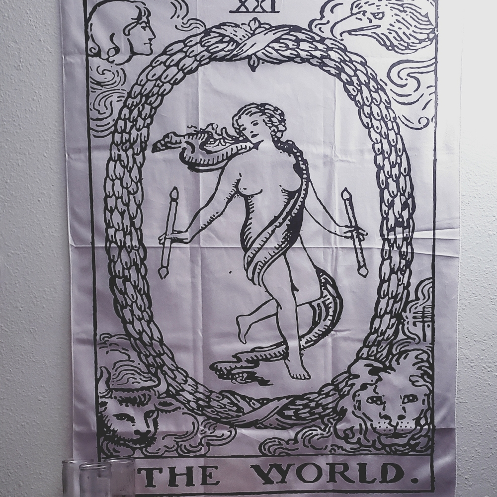 The World Tarot Card Tapestry